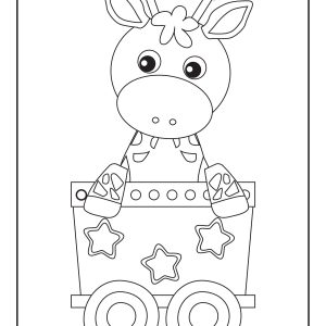 Birthday giraffe coloring pages