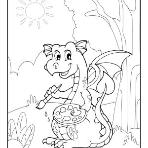 Colouring dragon pictures