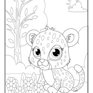 Cute Cheetah coloring