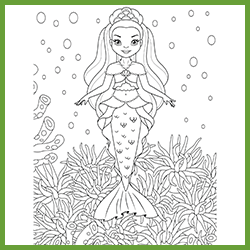 Mermaid Coloring Pages 1