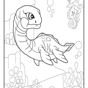 Mosasaurus coloring page