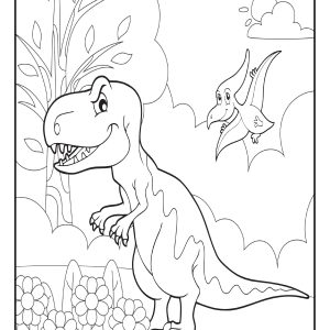 T rex coloring page