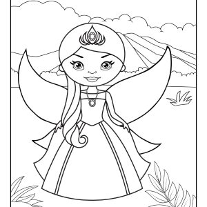Baby fairy coloring pages
