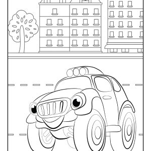 Car colouring in sheets
