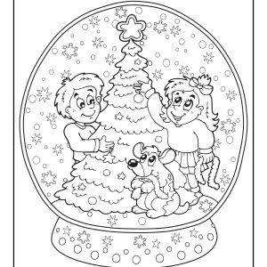 Christmas lights coloring page