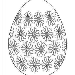 Coloring page of an egg