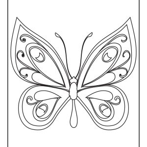 Coloring pages of butterflies and flowers