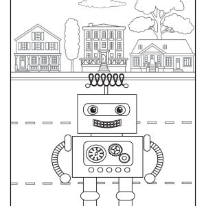 Coloring pictures of robots