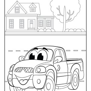 Colouring picture of a car