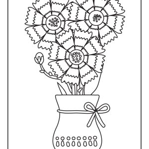Colouring sheets flowers