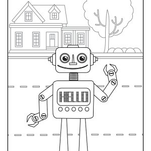 Cool robot coloring pages