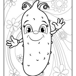 Cucumber coloring pages