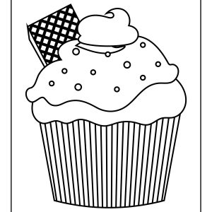 Cupcake coloring sheet