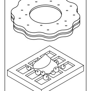Cute cake coloring pages