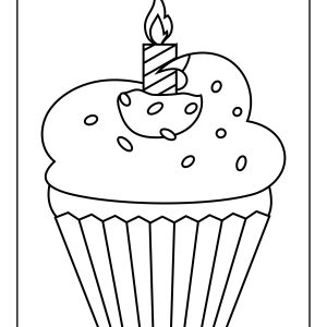 Cute cupcake coloring pages