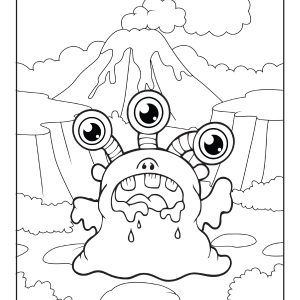Cute monster coloring pages