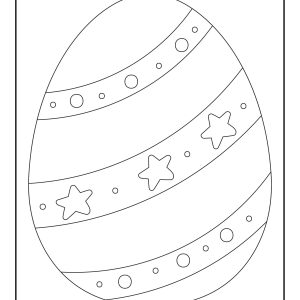 Easter egg colouring printable