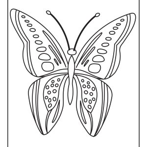 Easy butterfly coloring pages