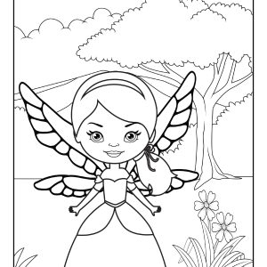 Easy fairy coloring pages