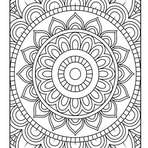 Easy mandala colouring pages