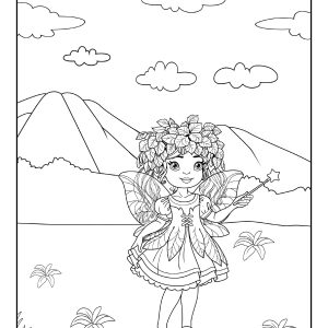 Fairy princess coloring page