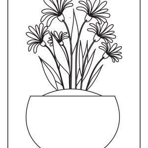 Flower coloring pictures