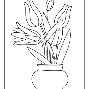 Flowers colouring sheet