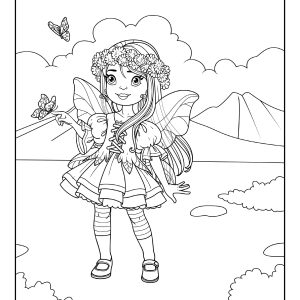 Free fairies coloring pages