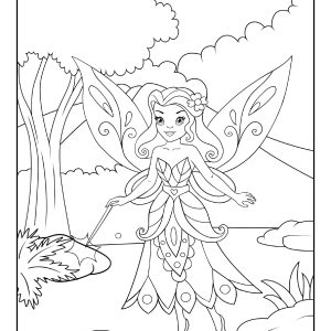 Free fairy color pages