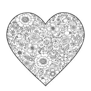 Heart colouring