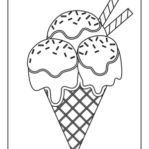 Ice cream coloring pages for adults