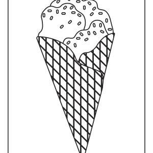 Ice cream shop coloring page