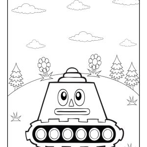 Lego robot coloring pages