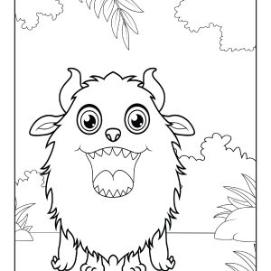 Little monster coloring pages