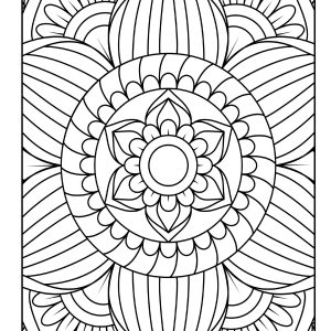 Mandala flowers coloring pages