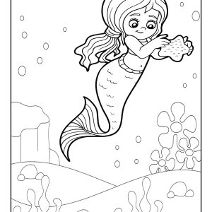 Mermaid coloring pages free printable
