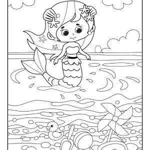 Mermaid coloring printables