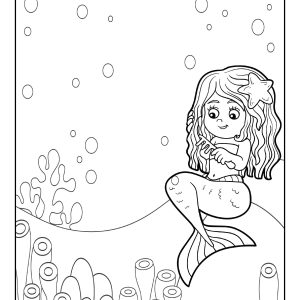 Mermaid pictures to color