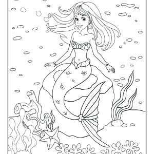 Mermaid printables coloring