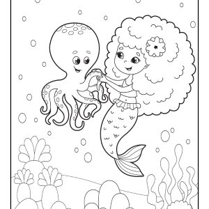 Mermaid to color and print