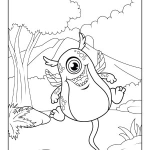 Monster coloring pages for adults