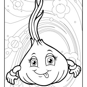 Nice garlic coloring pages