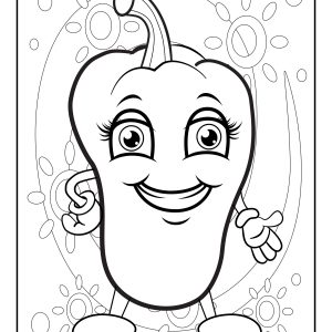 Nice pepper coloring pages