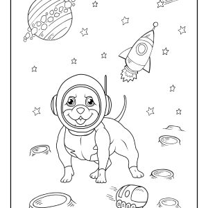 Outer space coloring pages