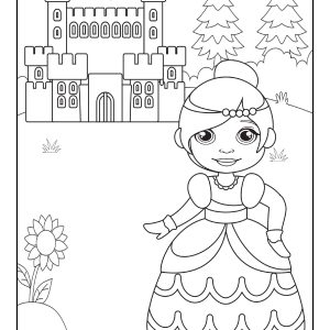 Pictures of princesses to colour