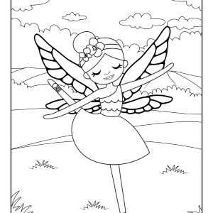 Pretty fairy coloring pages