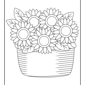 Printable coloring page flower