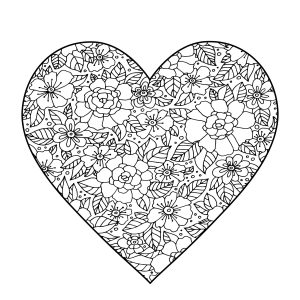 Printable heart coloring pages