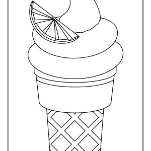 Printable ice cream cone coloring pages