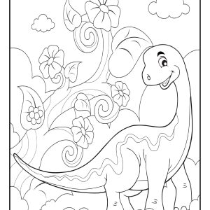 Printable preschool dinosaur coloring pages